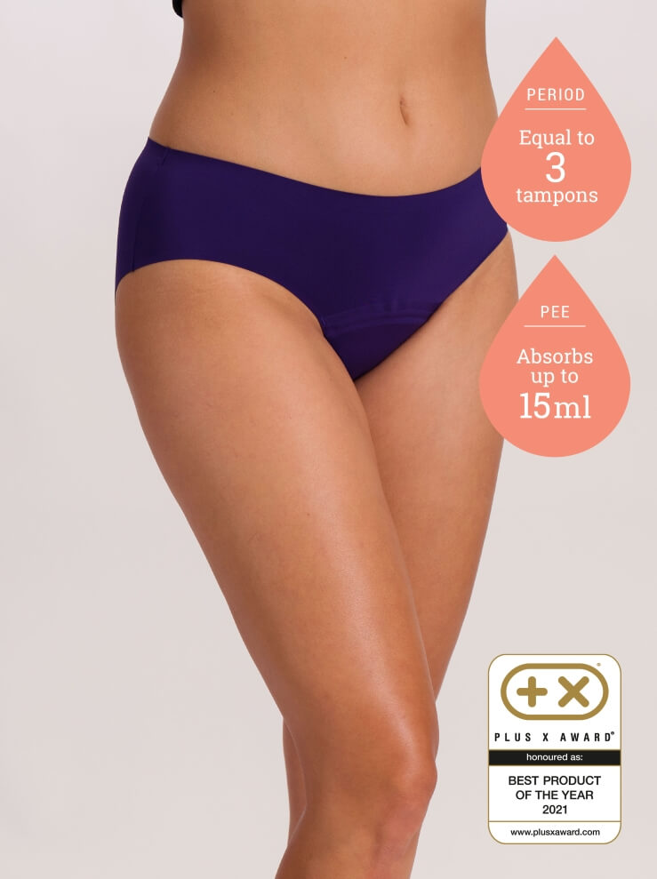 Absorbent Hipster: Sporty Period Panties | Protective Active Wear Underwear