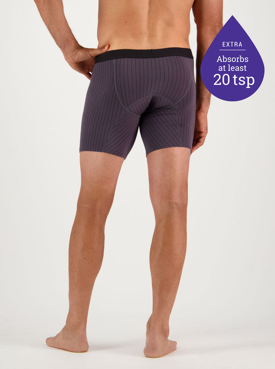 Confitex for Men washable, leakproof, super absorbent underwear for incontinence now in longer legs. Absorbs at least 20 tsp - Back view