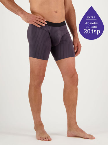 Confitex for Men washable, leakproof, super absorbent underwear for incontinence now in longer legs. Absorbs at least 20 tsp!