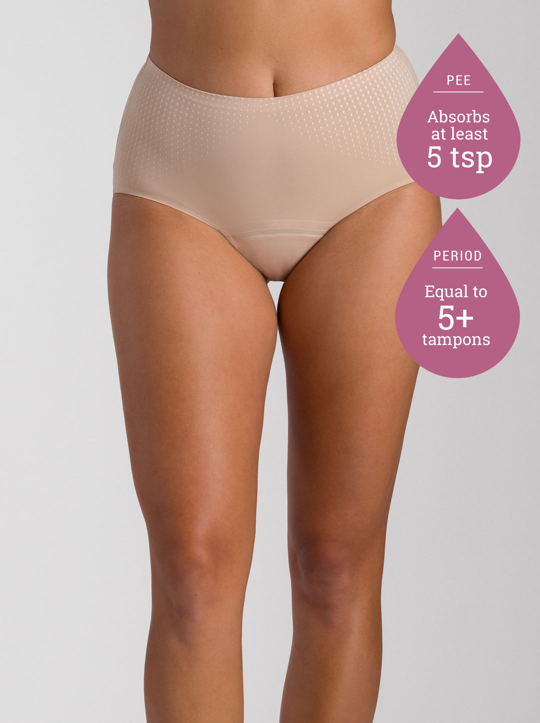 Just'nCase Multi-Tasking Period and Bladder Leakage Underwear - 5+ Tampons Worth (5 tsp)