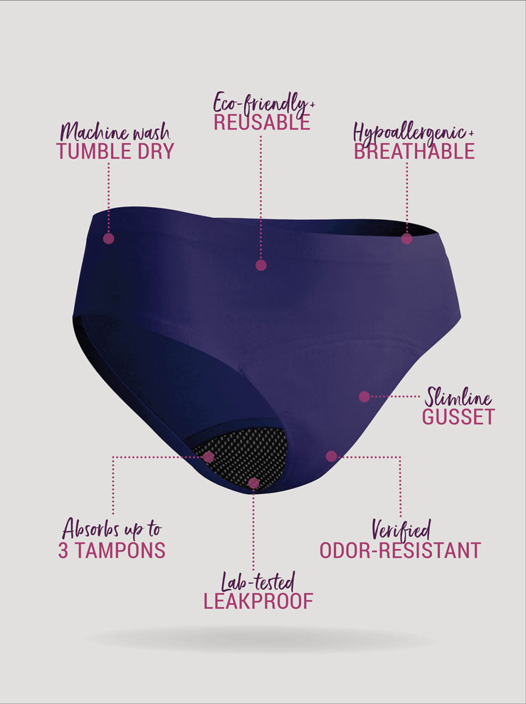 Light Absorbent Briefs - Midi | Pee & Period Proof – Confitex USA