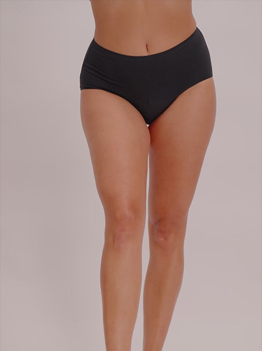 FreshChoice Barrington - Poise 2-in-1 Period & Incontinence Underwear Black  Size 12-14